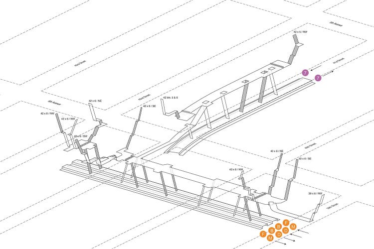 42nd Street Bryant Park Station 3D Diagram