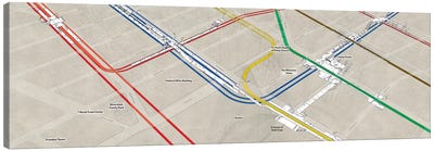 Manhattan World Trade Center Subway Cluster Canvas Art Print - Transit Maps