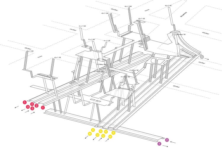 42nd Street Times Square Station 3D Diagram