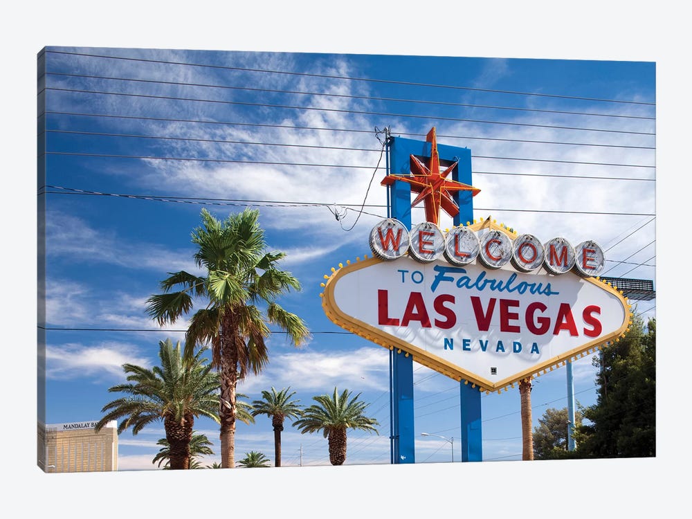 The "Welcome To Fabulous Las Vegas" Sign, Paradise, Clark County, Nevada, USA by Paul Souders 1-piece Canvas Art