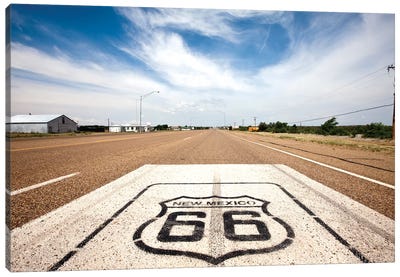 U.S. Route 66 Highway Marker, Tucumcari, Quay County, New Mexico, USA Canvas Art Print