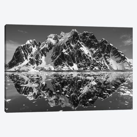 Mountain Reflections In B&W, Lemaire Channel, Antarctica Canvas Print #PSO2} by Paul Souders Canvas Art