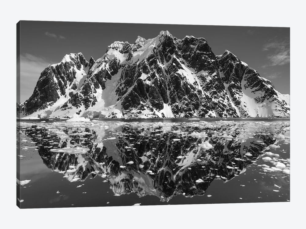 Mountain Reflections In B&W, Lemaire Channel, Antarctica by Paul Souders 1-piece Art Print