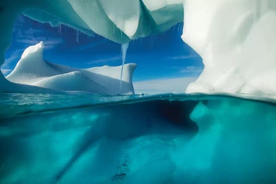 Underwater View Of An Iceberg, Enterprise Island, Antarctica by Paul Souders canvas print