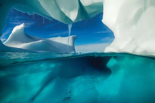 Ice & Snow Close-Ups: Underwater View Of An Iceberg, Enterprise Island, Antarctica by Paul Souders