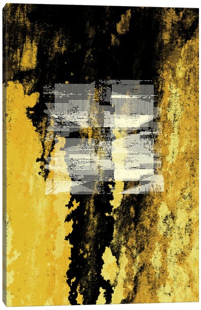 Format XL Canvas Art Print - Black, White & Yellow Art