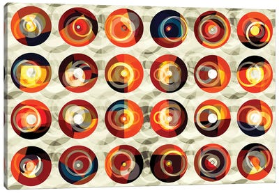 Layerform VI Canvas Art Print - Squares with Concentric Circles Collection