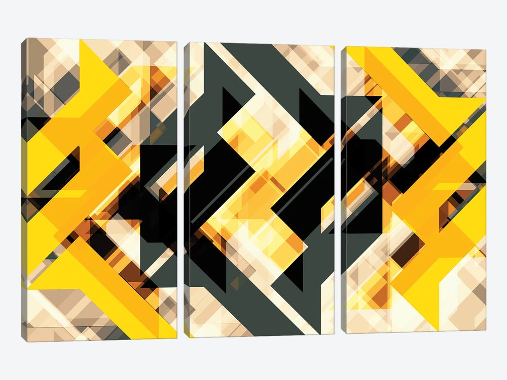 Layerform X by Petr Strnad 3-piece Canvas Wall Art