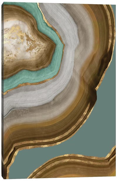 Agate Earth Tones II Canvas Art Print - Agate, Geode & Mineral Art