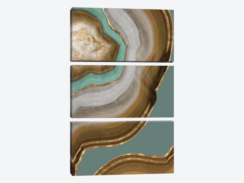 Agate Earth Tones II by PI Studio 3-piece Canvas Art Print