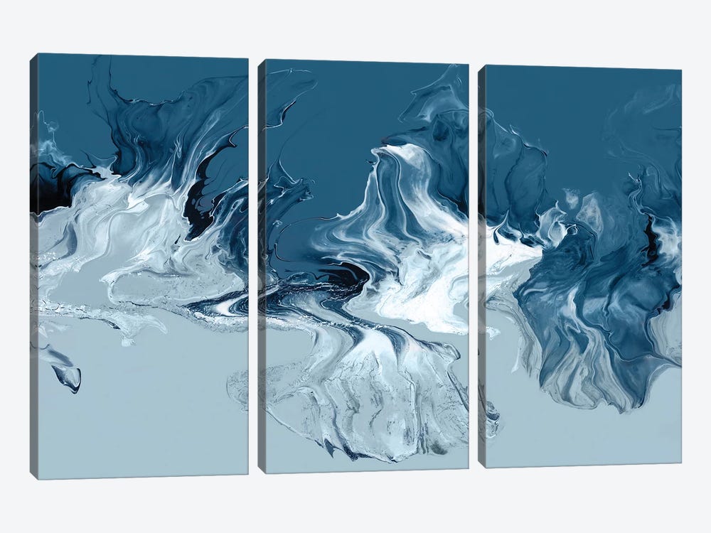 Azure Marble I by PI Studio 3-piece Canvas Wall Art