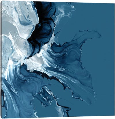 Azure Marble II Canvas Art Print - Agate, Geode & Mineral Art