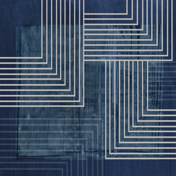Linear Abstract: Beneath the Dark Blue Waves III by PI Studio