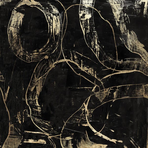 Black & White & Gold: Golden Silence I by PI Studio