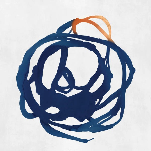 Circular Abstract: Luminous Orange I by PI Studio