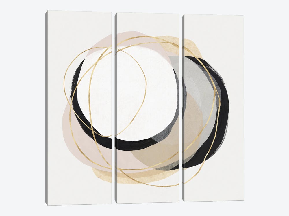 Ring of Gold I by PI Studio 3-piece Canvas Art