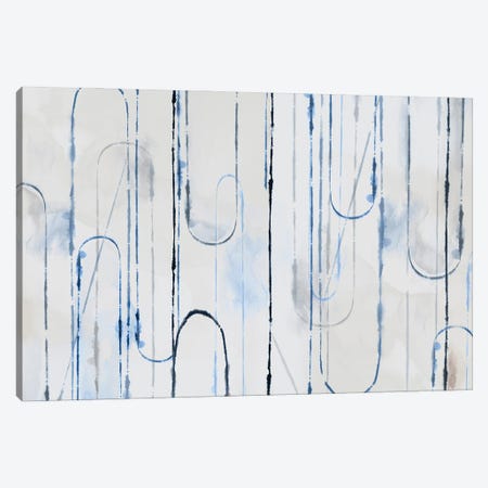 Blue Paper Clips Canvas Print #PST1244} by PI Studio Canvas Art
