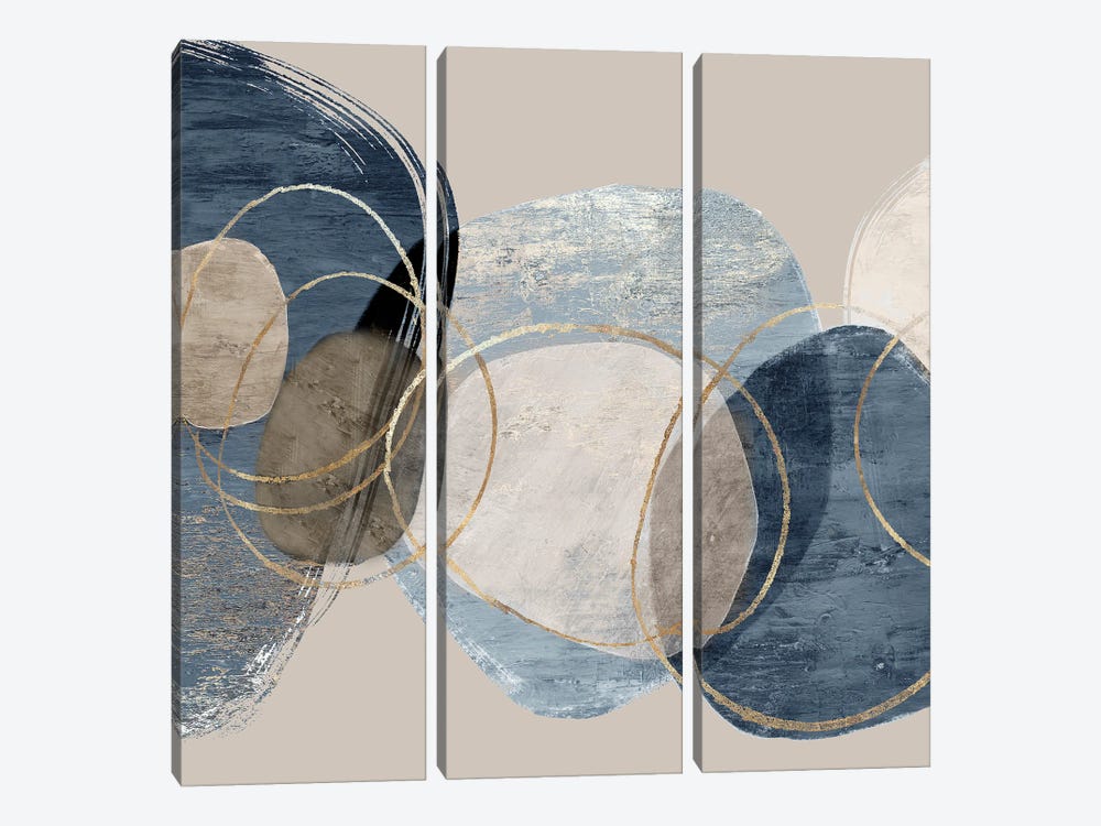 Conglomerate I by PI Studio 3-piece Canvas Print