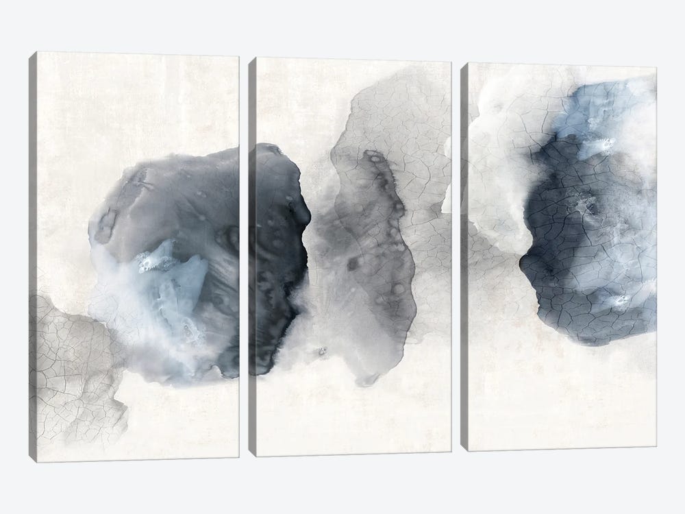 Crackled Blue Rocks by PI Studio 3-piece Canvas Art Print