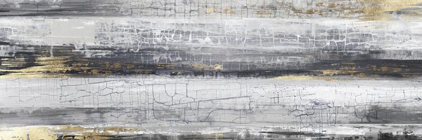 Gold Abstract Art: Golden Crackle by PI Studio