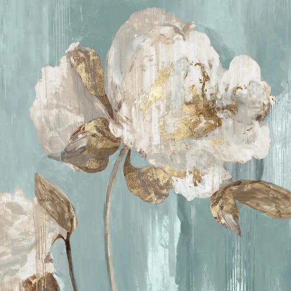 Gold Abstract Art: Golden Tulip by PI Studio