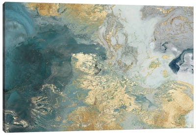 Ocean Splash II Canvas Art Print - Coastal & Ocean Abstracts