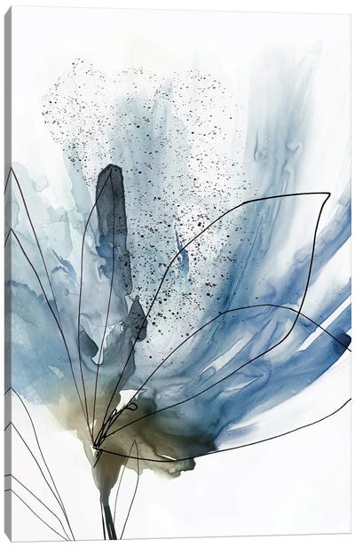 Blooming Blue Flower I Canvas Art Print - PI Studio