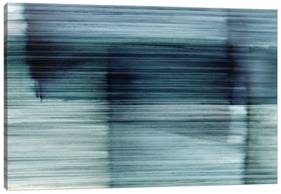 Translucent Blue Canvas Art Print - Teal Abstract Art