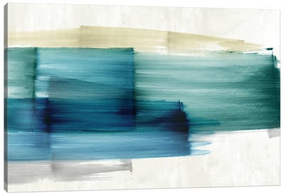 Transclucent Marvel Canvas Art Print - Teal Abstract Art