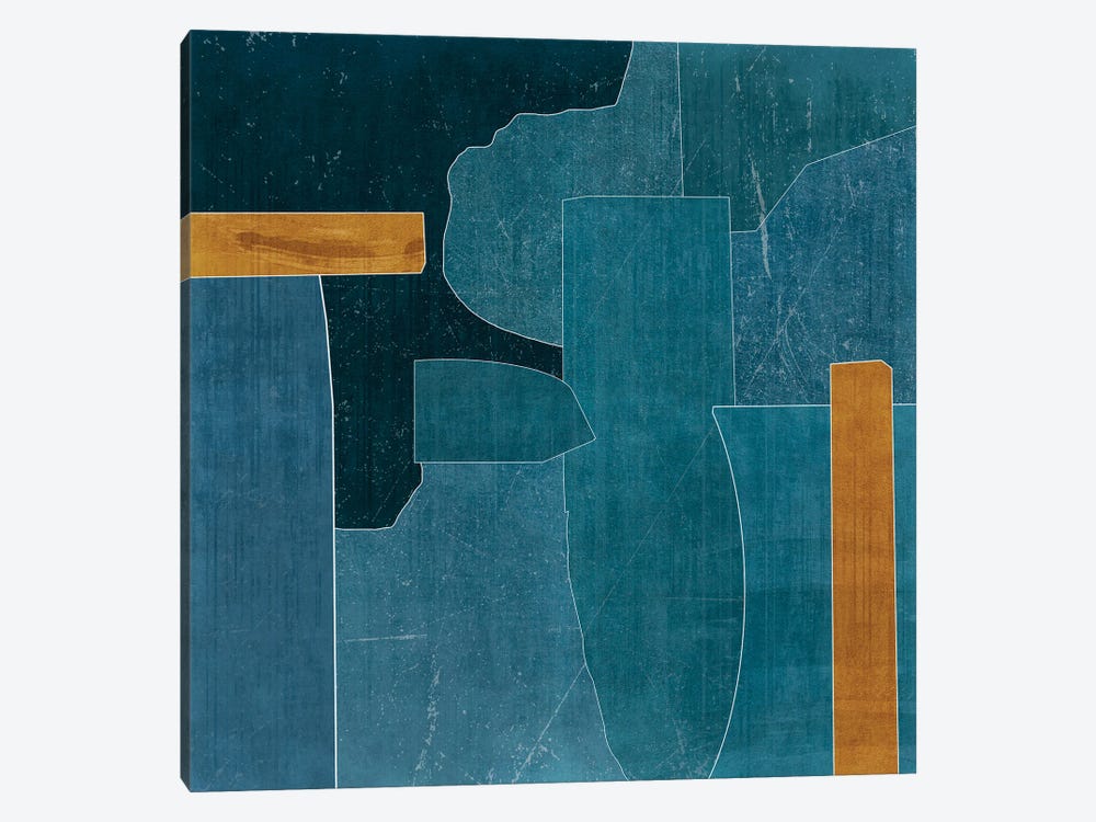 Puzzle Blue Cut Out by PI Studio 1-piece Canvas Art
