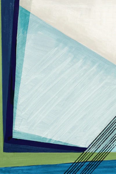 Blue Geometry I by PI Studio multi panel art