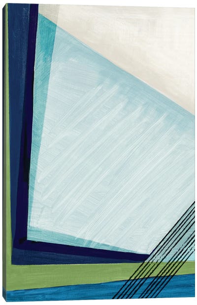 Blue Geometry I Canvas Art Print - PI Studio