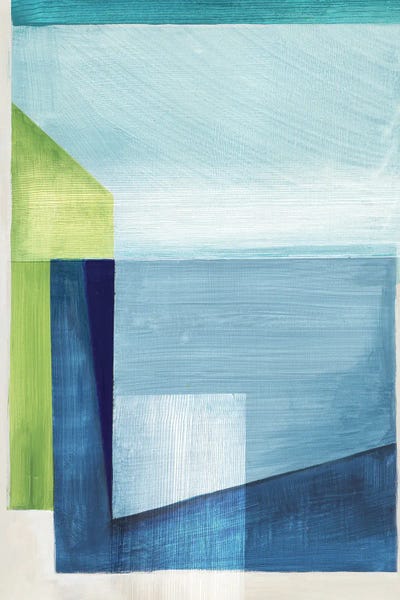 Blue Geometry II by PI Studio multi panel art