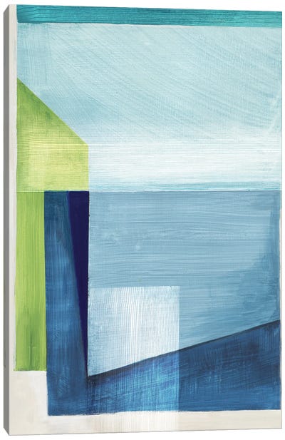Blue Geometry II Canvas Art Print - PI Studio