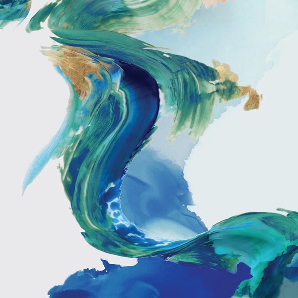 Blue & Gold: Splash of Stroke II by PI Studio