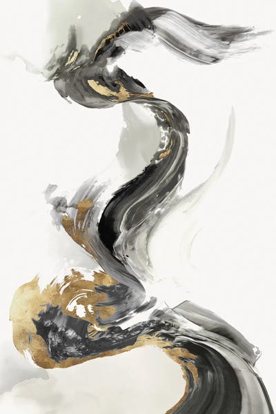 Golden Splash Stroke by PI Studio multi panel art