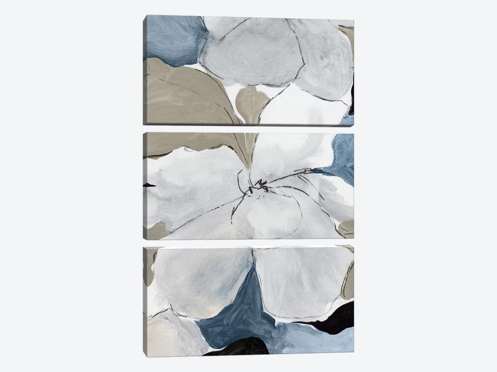 Gray Flowers I by PI Studio 3-piece Canvas Artwork