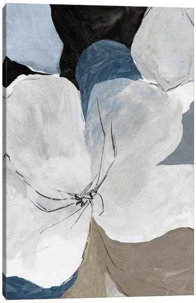 Gray Flowers II Canvas Art Print - PI Studio