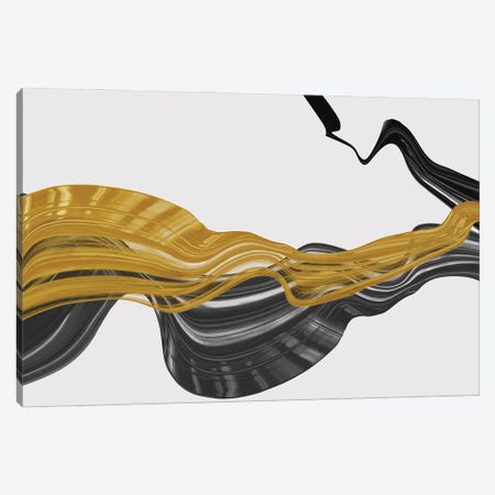 Black And Gold Lines Canvas Print #PST1398} by PI Studio Canvas Print