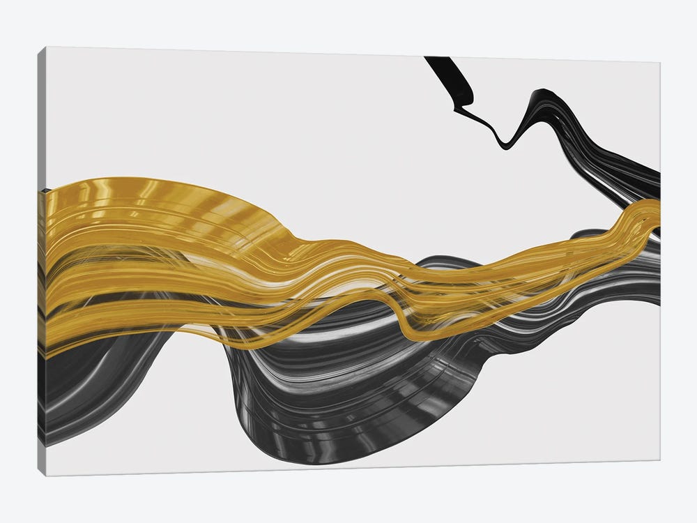 Black And Gold Lines by PI Studio 1-piece Canvas Artwork