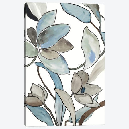 Blooming Blue Florals II Canvas Print #PST1401} by PI Studio Art Print
