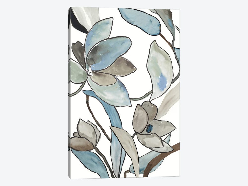 Blooming Blue Florals II by PI Studio 1-piece Canvas Art Print