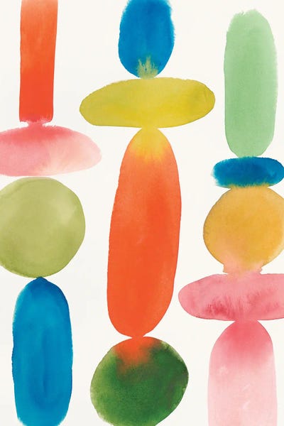 Colourful Shapes I by PI Studio framed wall art