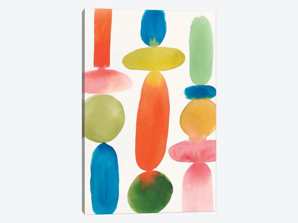 Colourful Shapes I by PI Studio 1-piece Canvas Wall Art