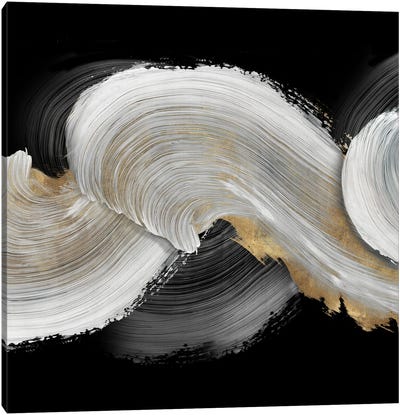 White Swirls Canvas Art Print - PI Studio