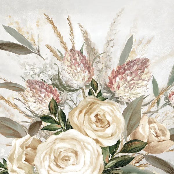 Fine Art Print: Floral Harmony In Soft Hues by PI Studio