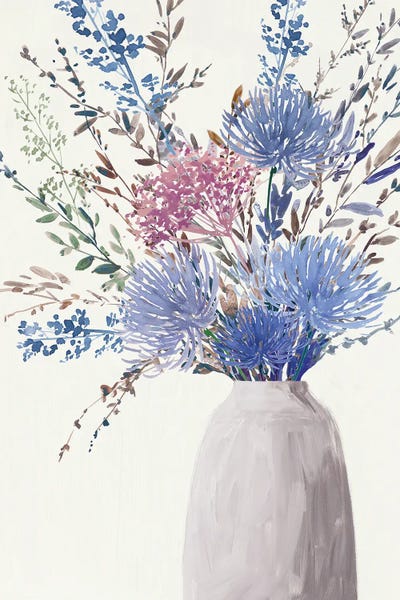 Vibrant Blooms In Subtle Vase