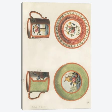 Cups & Saucers Canvas Print #PST203} by PI Studio Canvas Wall Art