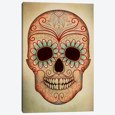 Day Of The Dead Skull II Canvas Print #PST208} by PI Studio Canvas Art
