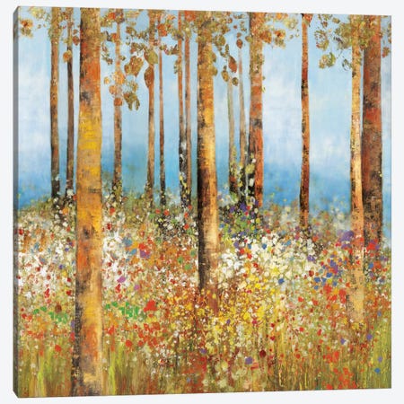 Field Of Flowers I, Square Canvas Print #PST260} by PI Studio Canvas Art
